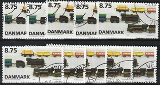 FRIMÆRKER DANMARK | 1995 - AFA 1105 - Dansk legetøj - 8,75 Kr. flerfarvet x 10 stk. - Pænt hjørnestemplet